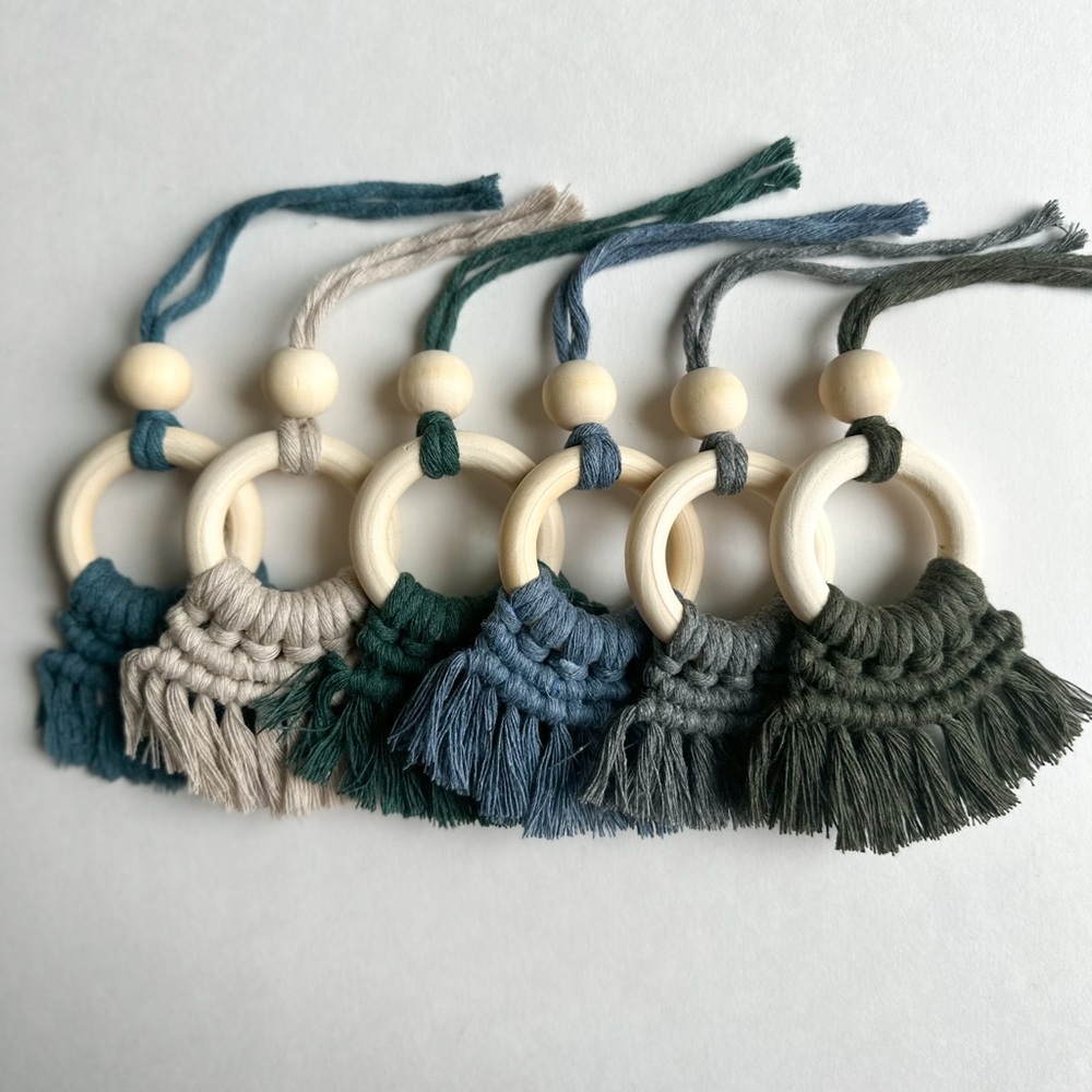 Macrame Fringe Rear View Mirror Car Charms